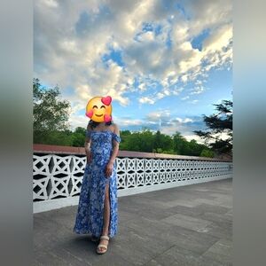 Abercrombie Maxi Off-the-shoulder Wedding Guest Dress